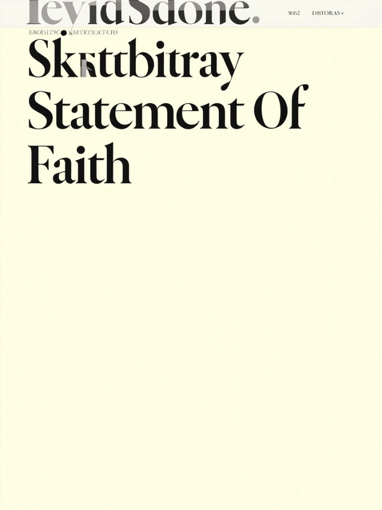 Reformed Hope Statement of Faith in a single readable column